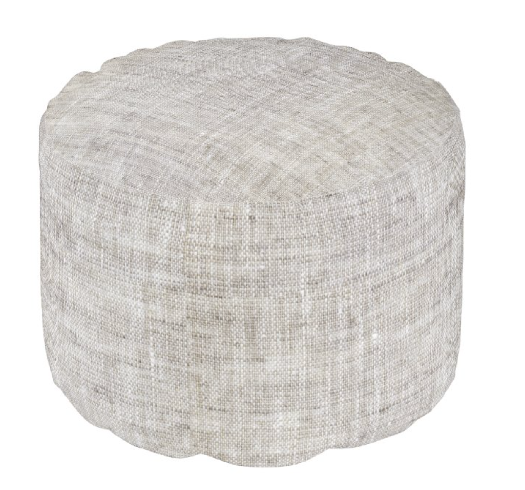 elegant burlap pattern round pouf