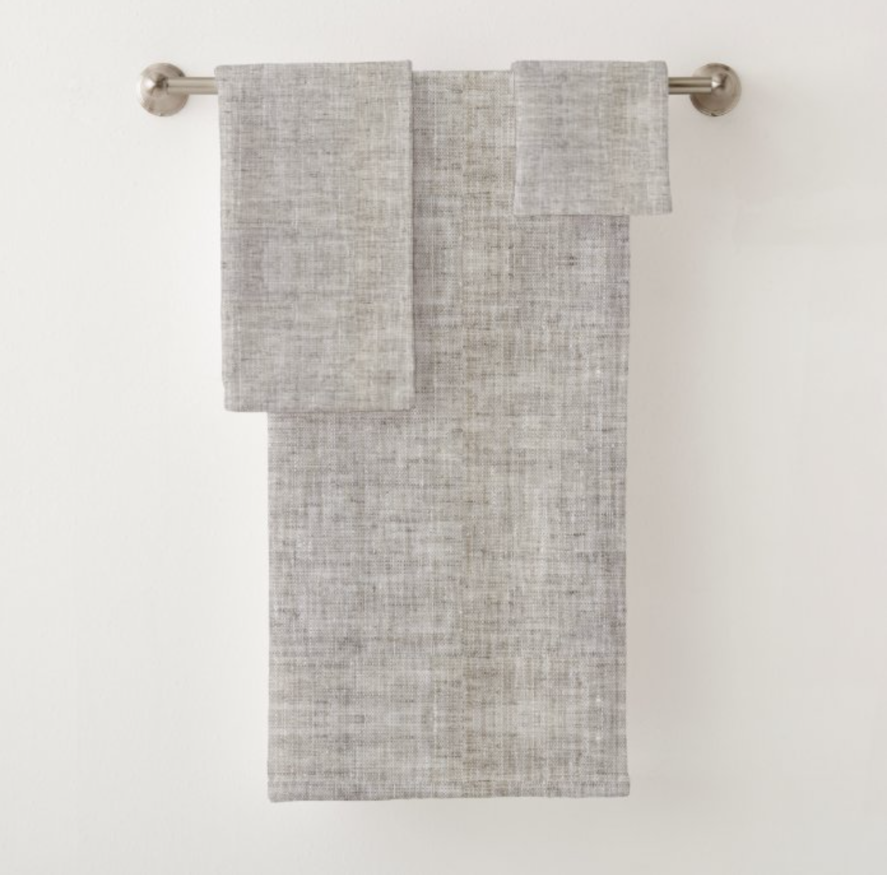 Elegant Burlap Pattern Bath Towel Set