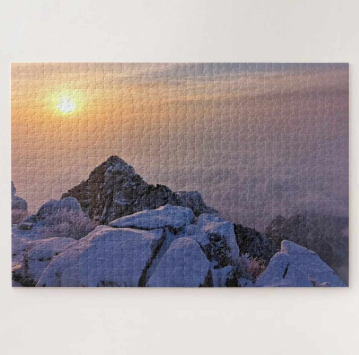 Sunset On The Mountain Top Puzzle