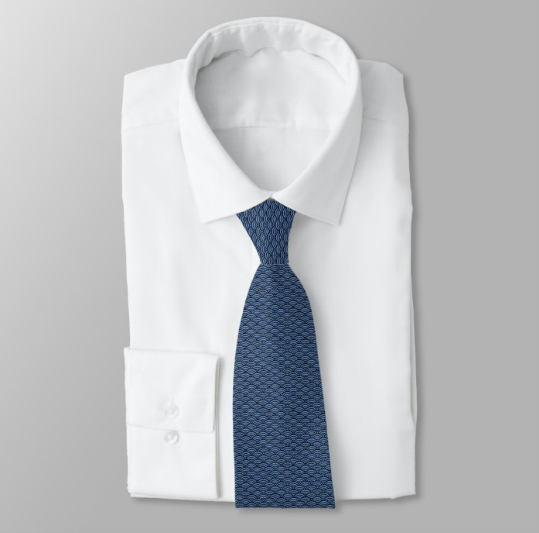 Seigaiha Pattern Neck Tie