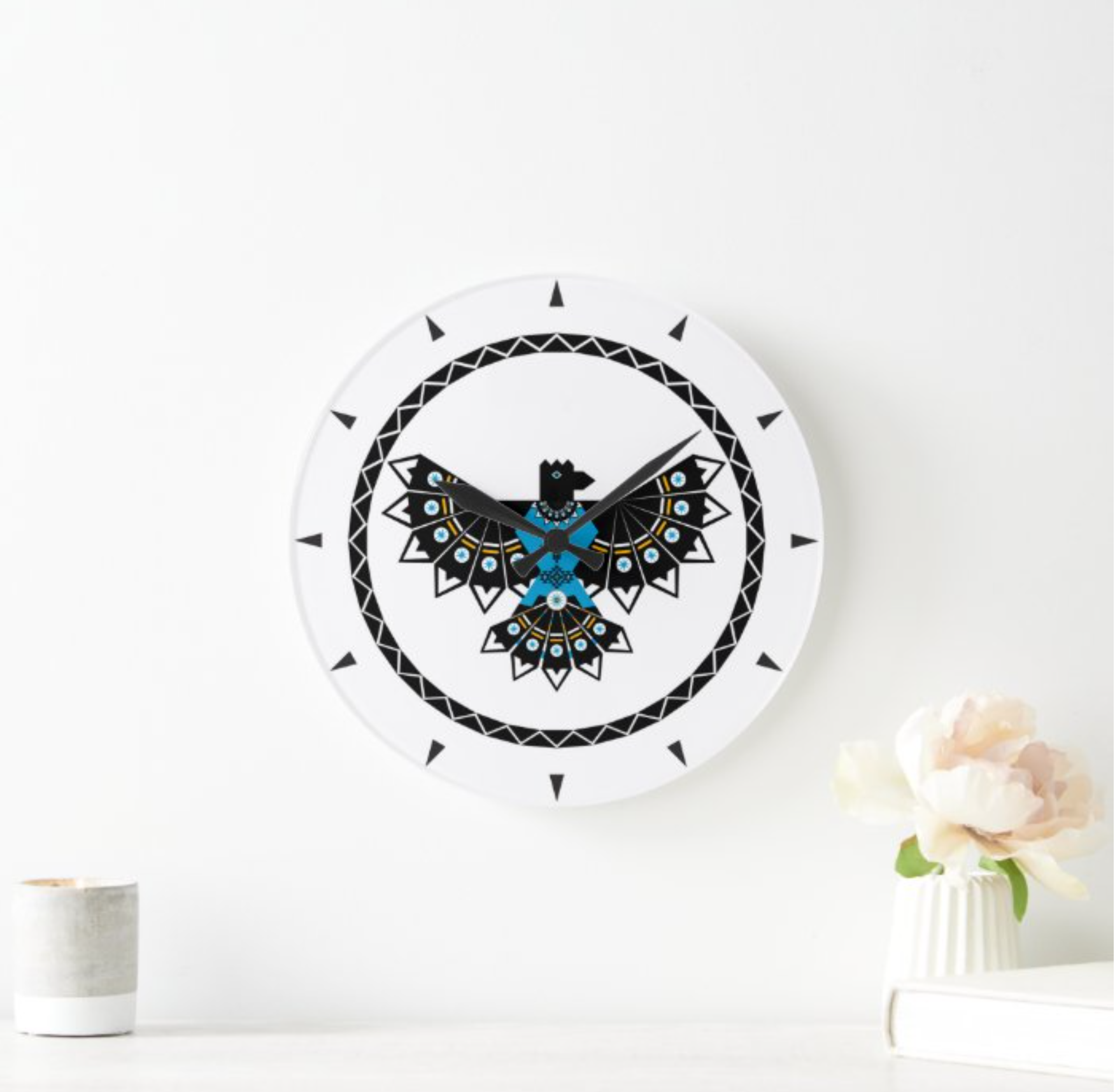 Native Eagle Wall Clock