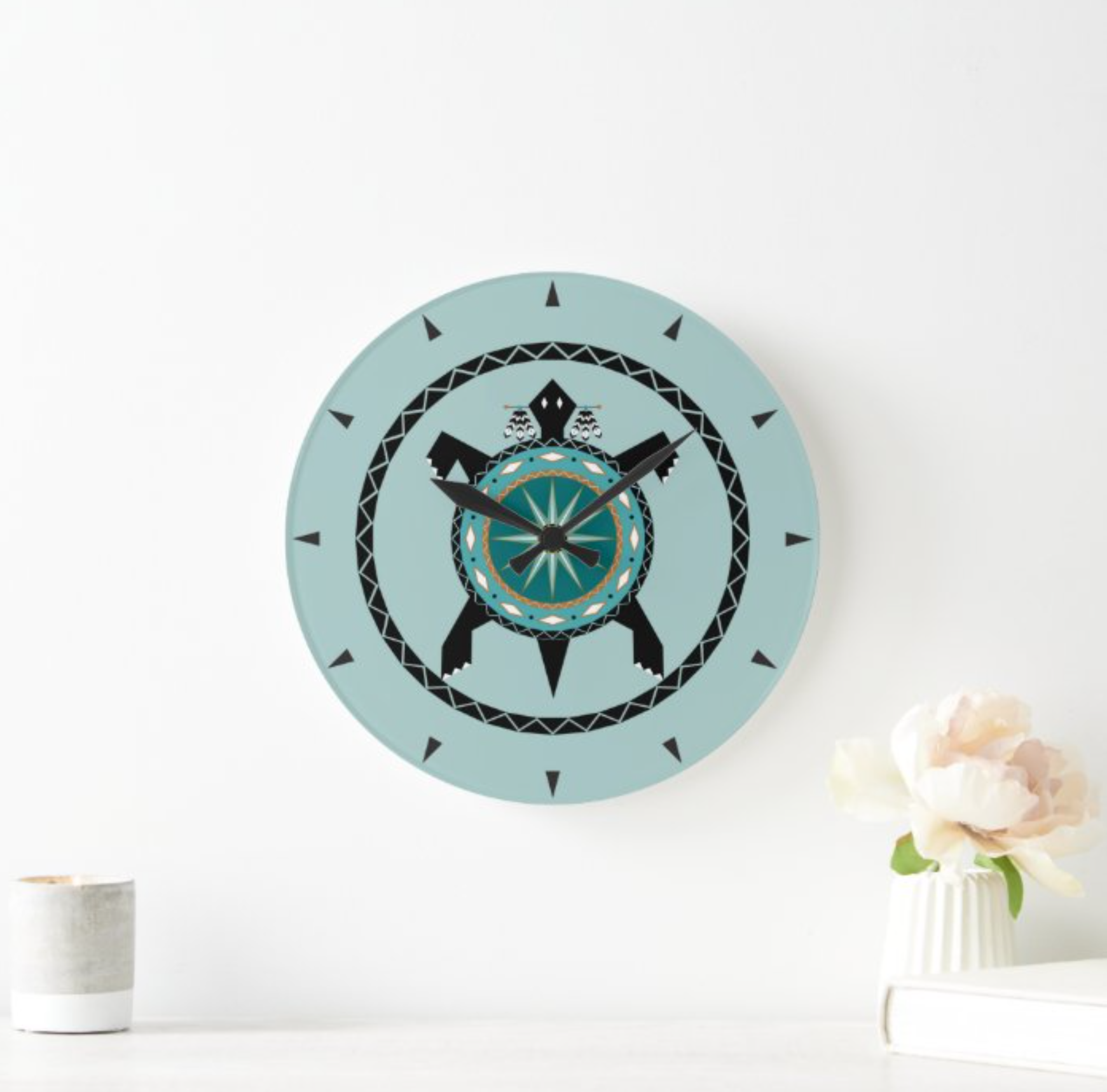 Native Turtle wall Clock