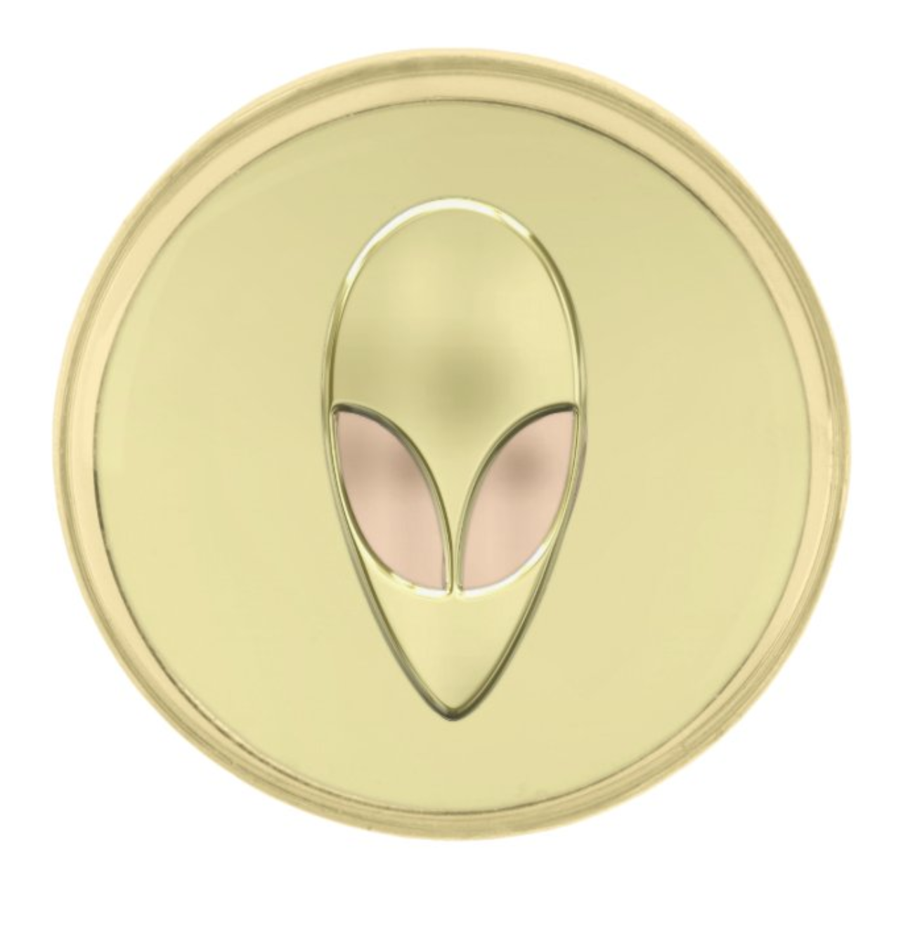 Gold Alien Gold Finish Lapel Pin