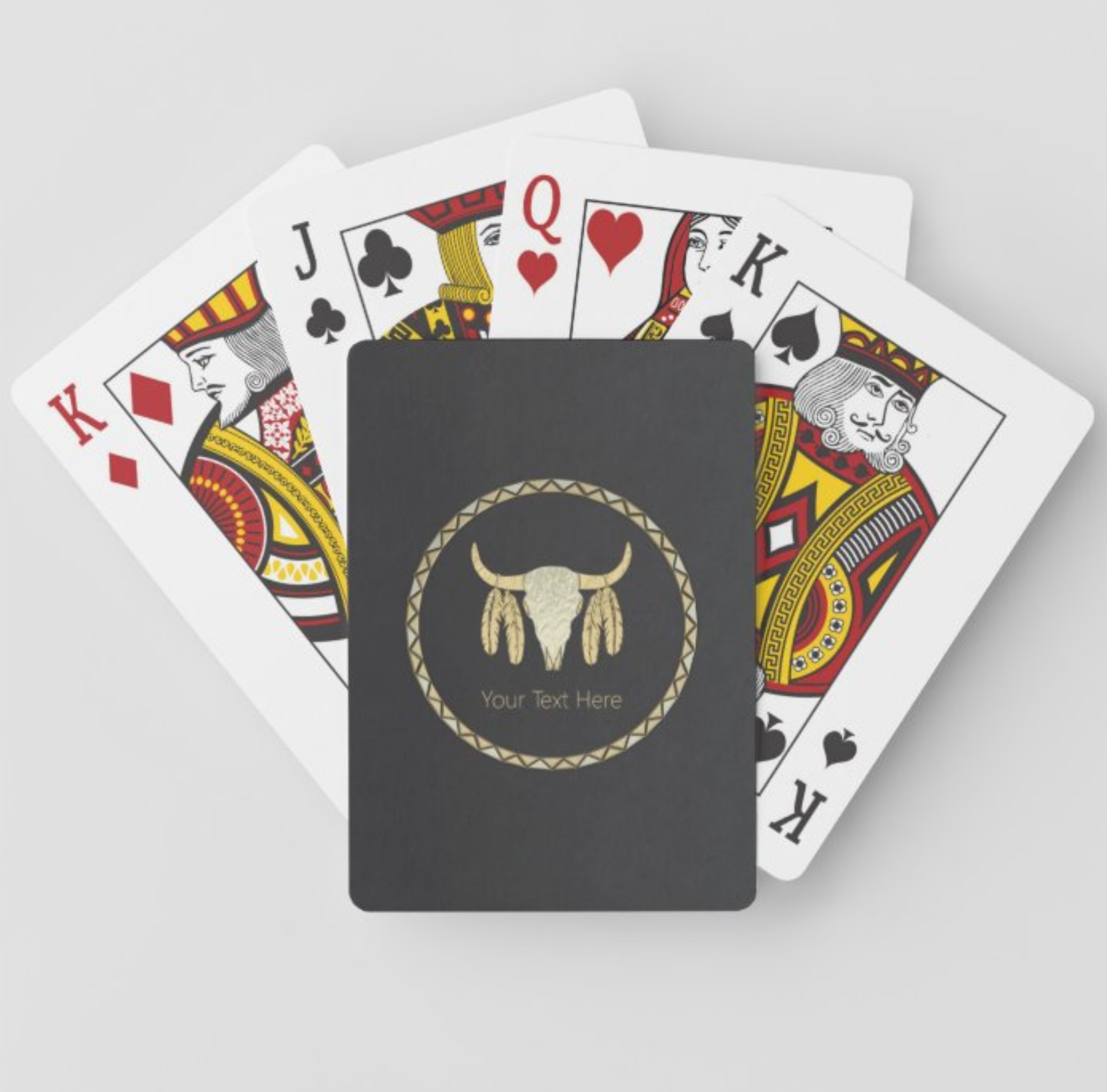 Buffalo Skull Playing Cards