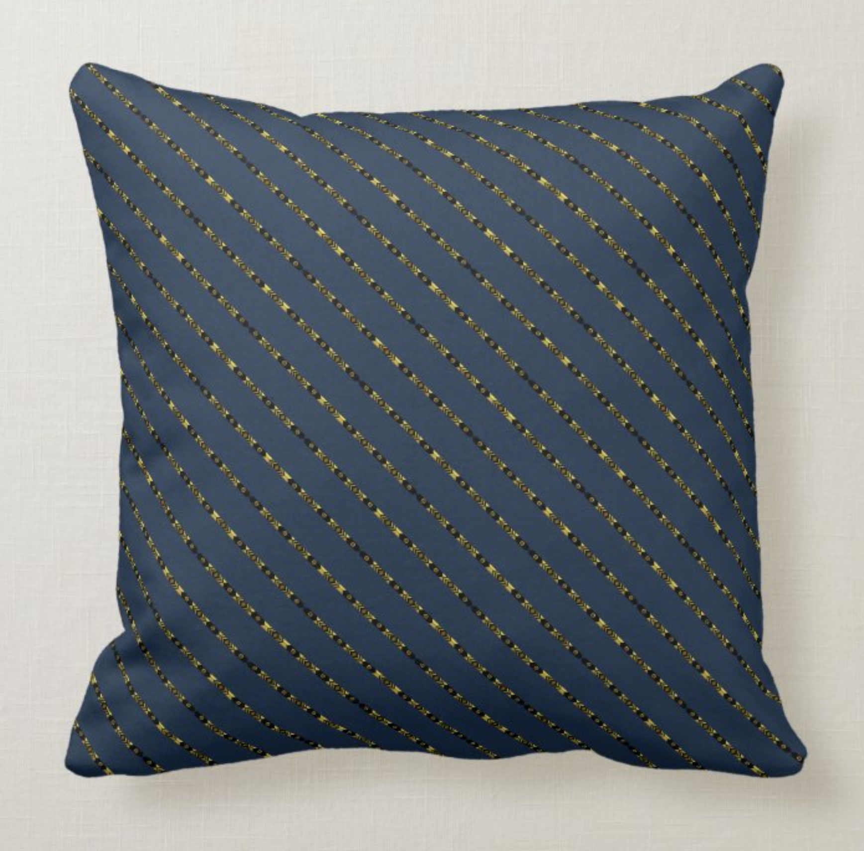 Native Gold Pattern Throw Pillow