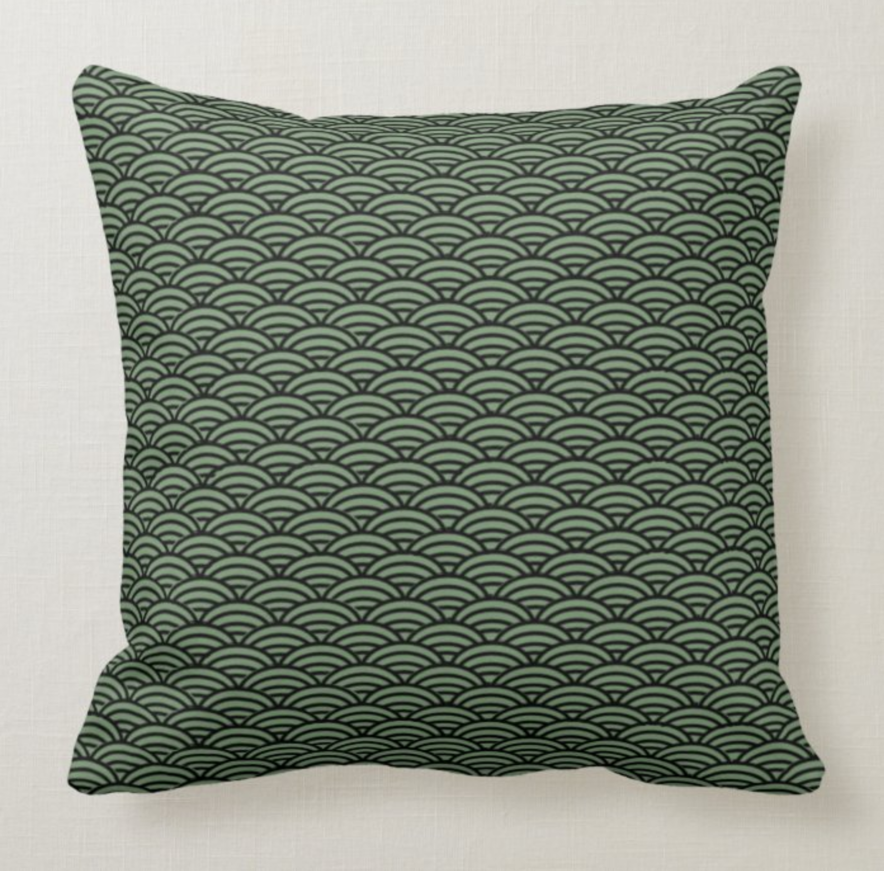 Seigaiha Pattern Throw Pillow