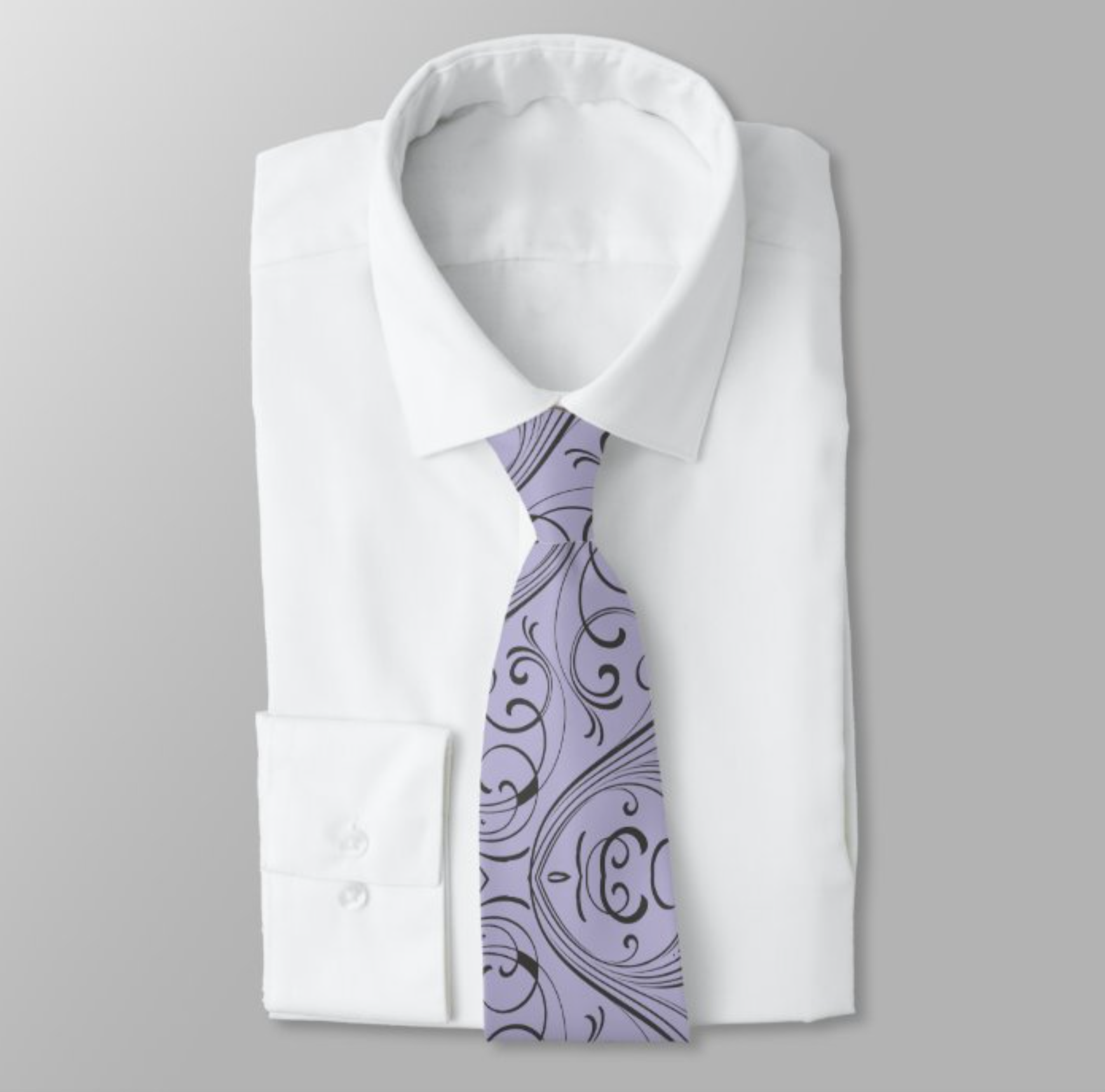 Elegant Swirl Neck Tie