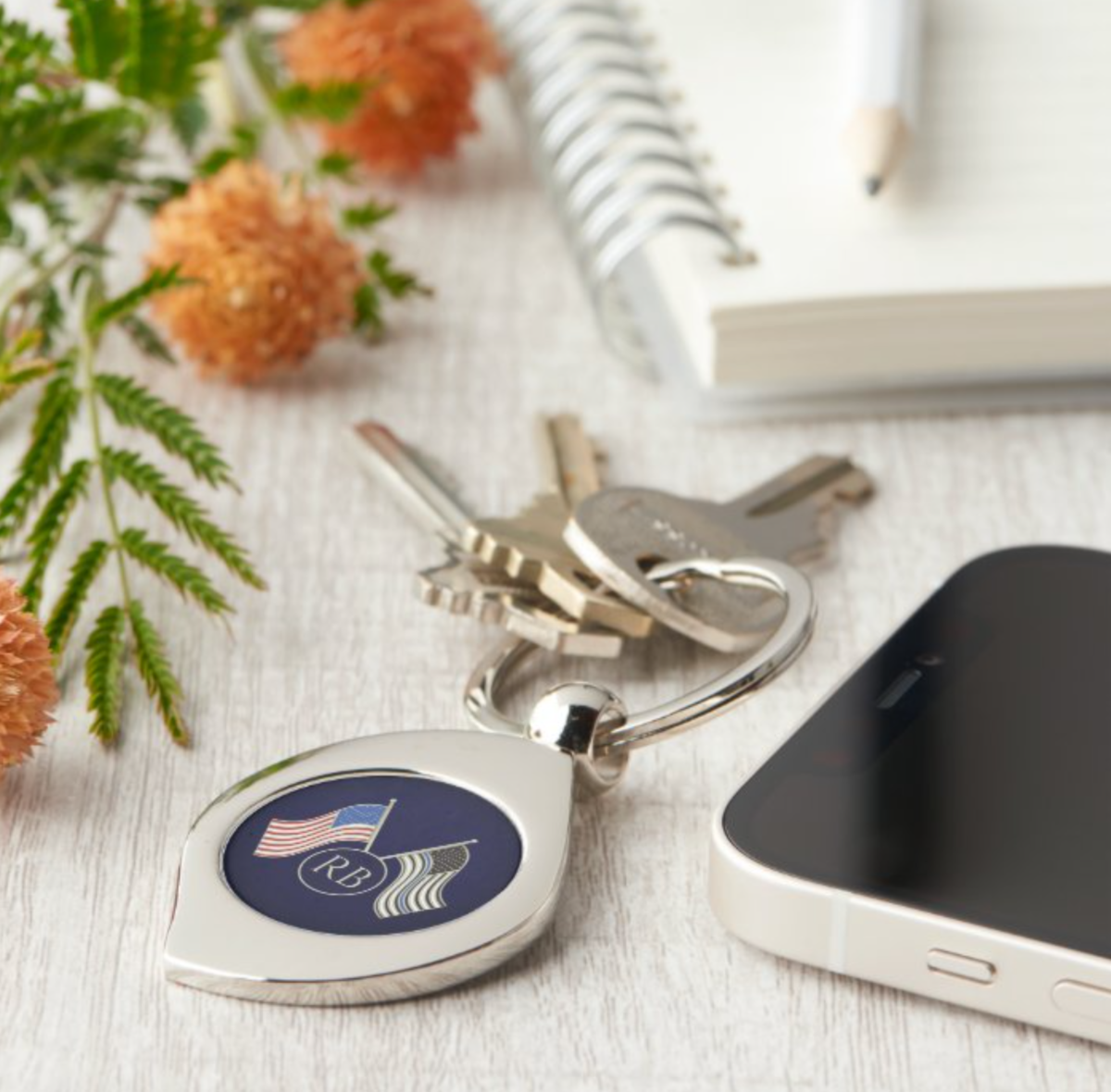 Thin Blue Line Keychain - Buddhans Boutique