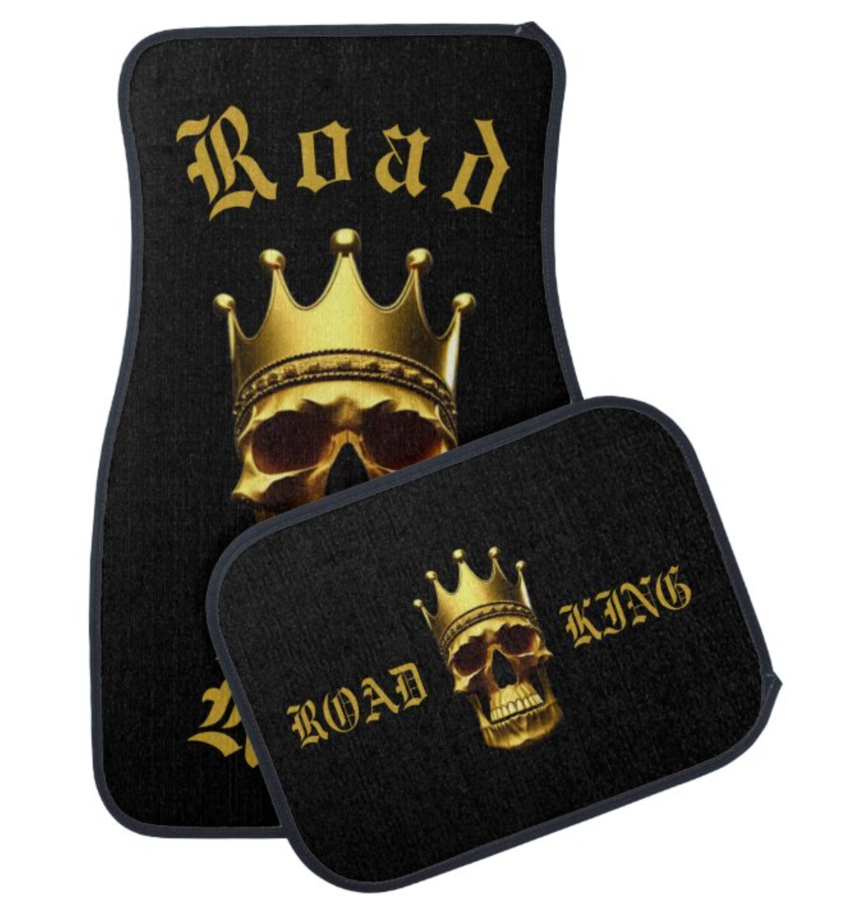 Gold Skull Set of Car Mats