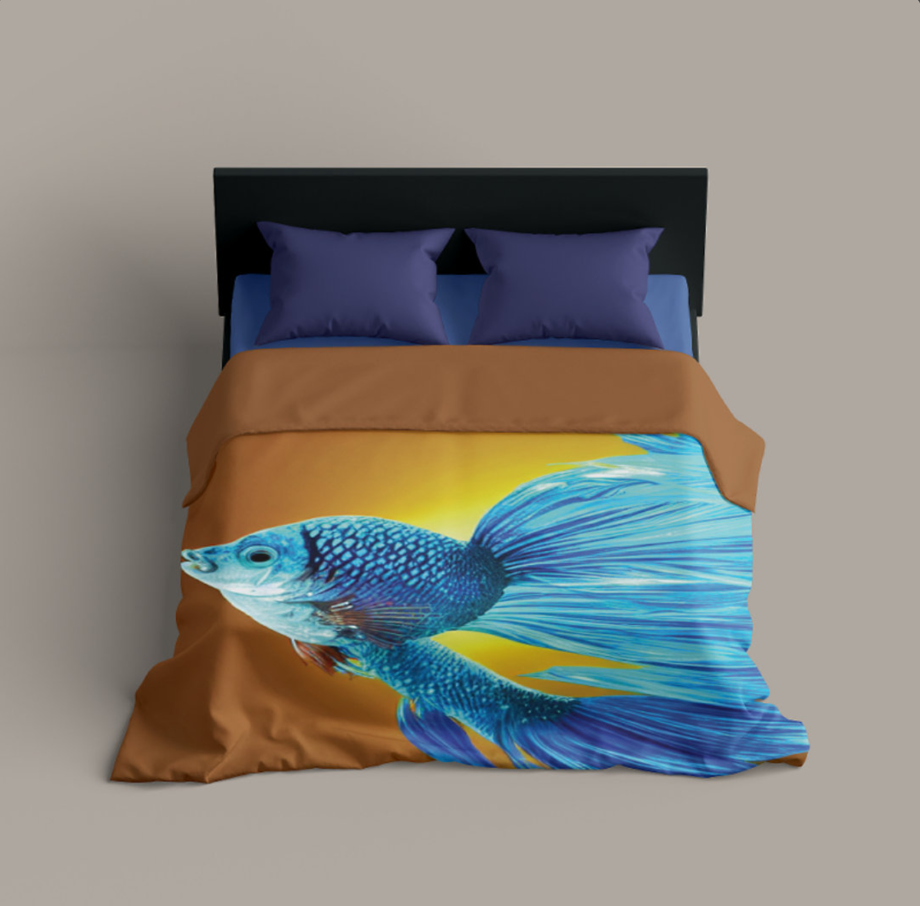 Siamese Fish Duvet Cover