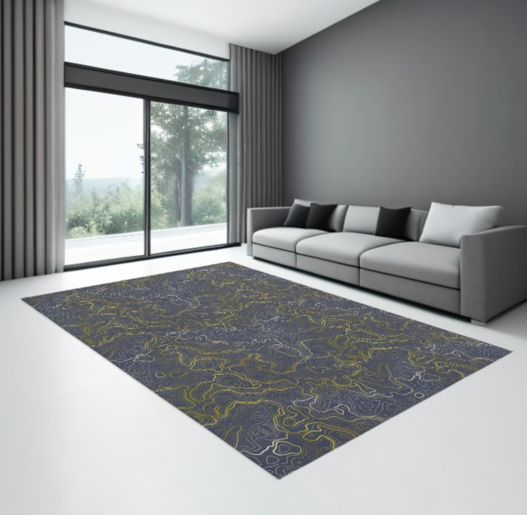 Gold Topography Rug