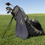 Personalized Gold Golf Clubs Golf Towel