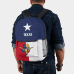 Texas State Flag Printed Backpack