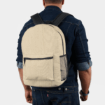Elegant Spanish White Wood Grain Printed Backpack