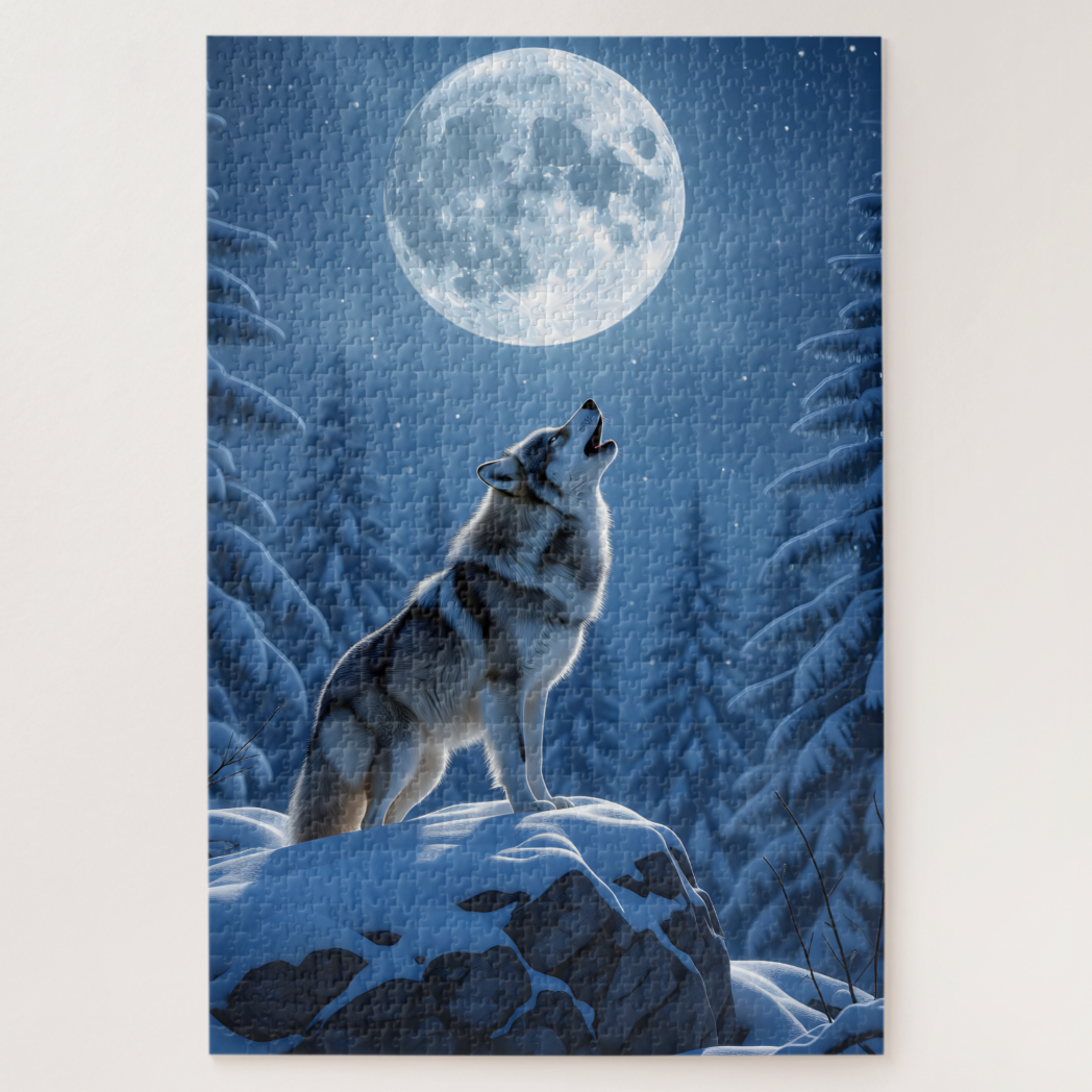 Howling Wolf Jigsaw Puzzle