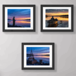 Fisherman Fishing By The Lake Wall Art Sets