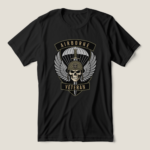 Airborne Paratrooper Veteran Tactical Skull Tri-Blend Shirt
