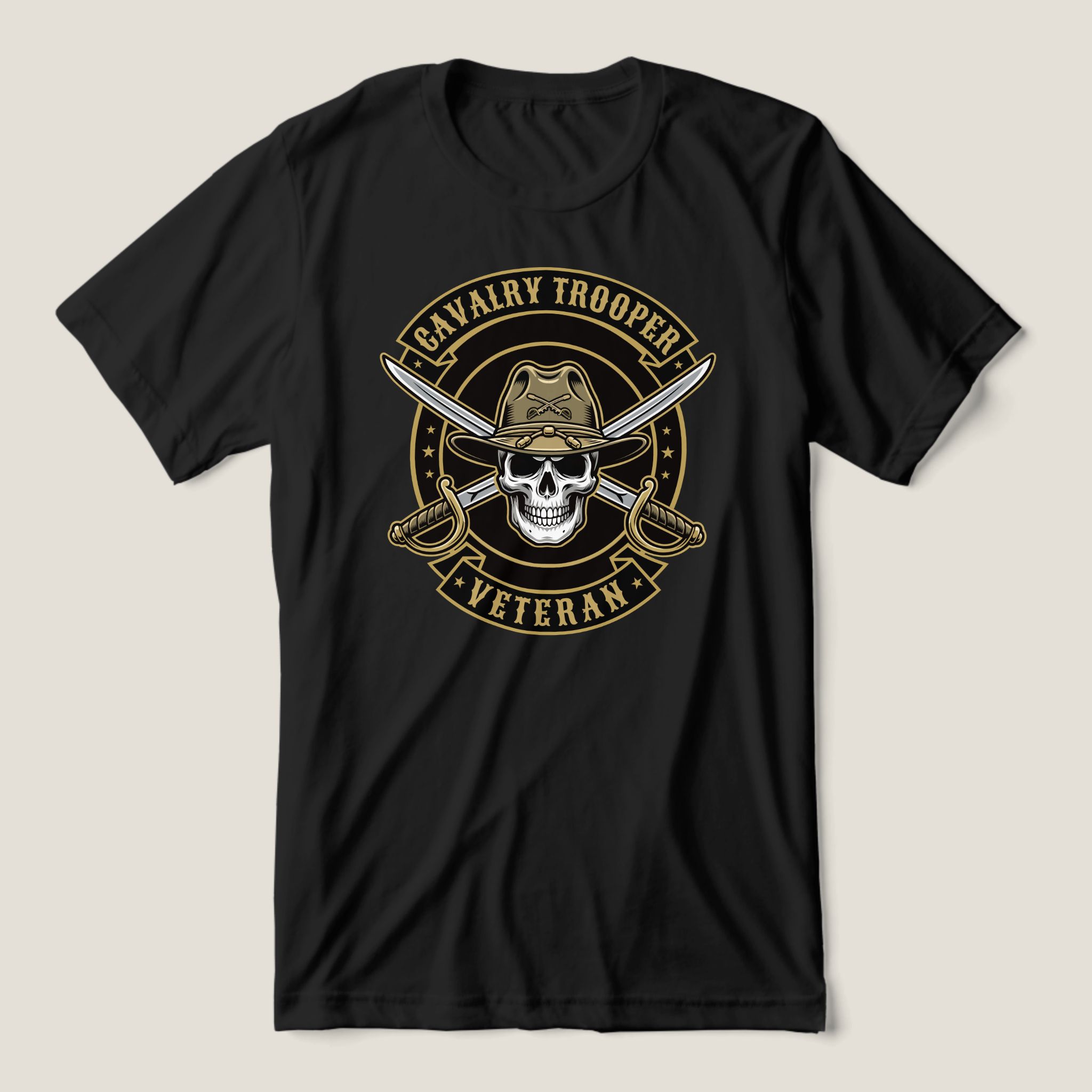 Cavalry Trooper Veteran Crossed Sabers Tactical T-Shirt Cavalry Trooper Veteran Crossed Sabers Tactical T-Shirt